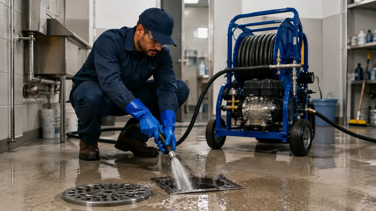 Floor Drain Hydro Jet Cleaning in Anza