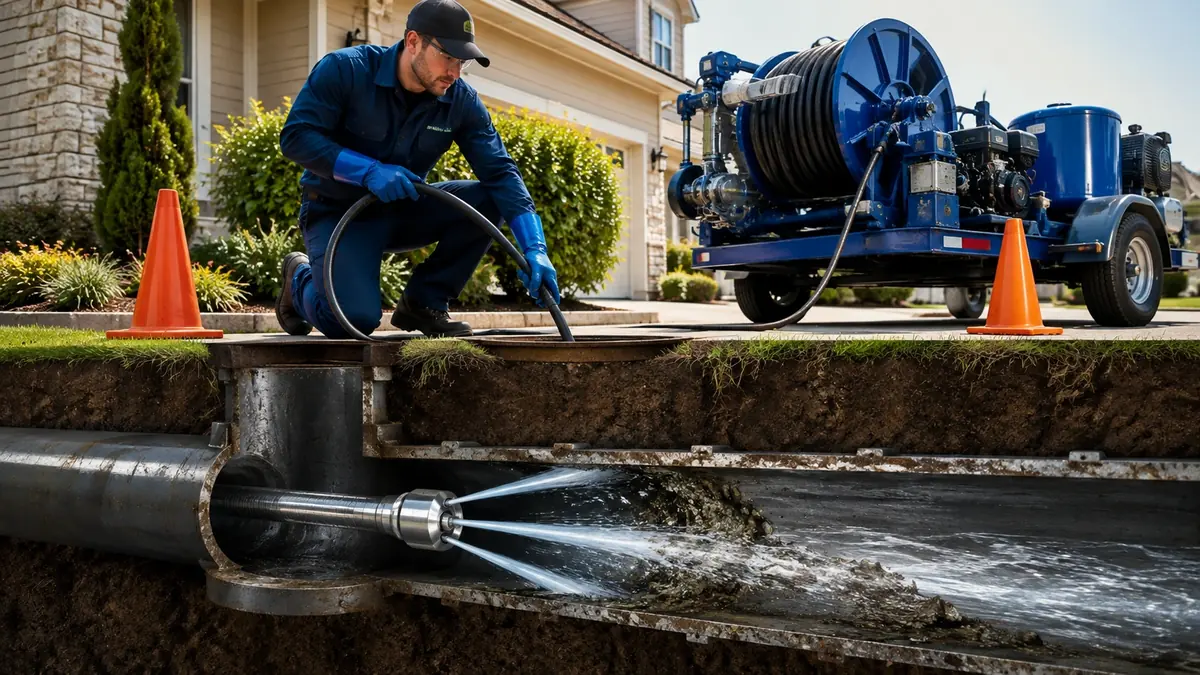 Main Sewer Line Hydro Jet Cleaning in Anza