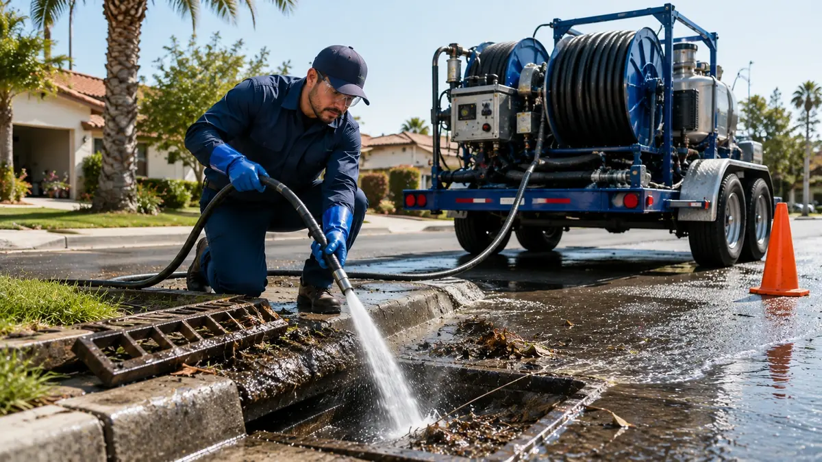 Storm Drain Hydro Jet Cleaning in Anza