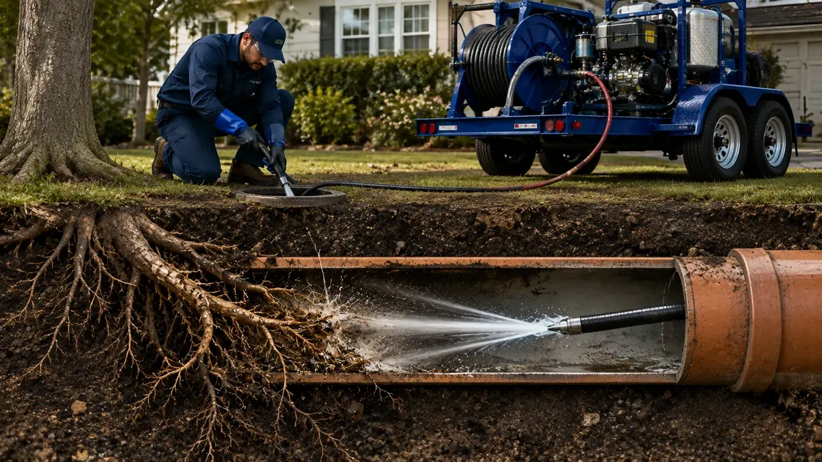 Tree Root Removal with Hydro Jetting in Anza